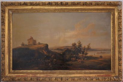 null Ecole française, 1847.

Paysage animé.

Huile sur toile, datée en bas 1847,...