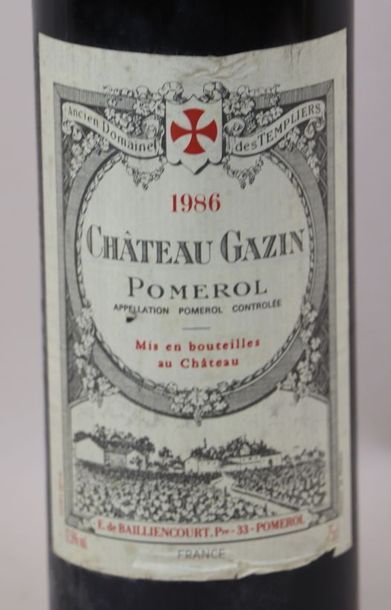 null CHATEAU GAZIN

Millésime : 1986

1 bouteille, t.l.b.