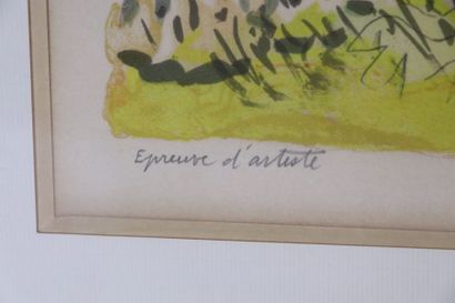 null Yves BRAYER (1907-1990).

Village de Provence.

Lithographie, signée et annotée...