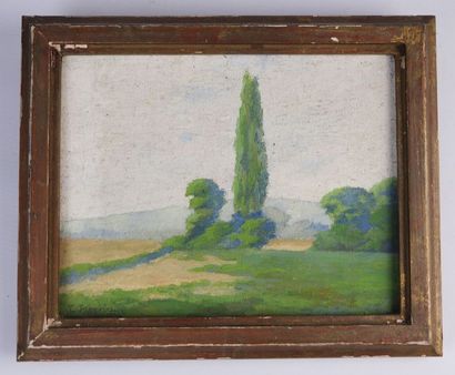 null Georges Louis GARBAYE (1892-?).

Paysage au cyprès.

Huile sur toile, signée...