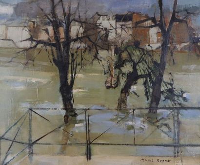 null Michel RODDE (1913-2009).

Inondations.

Huile sur toile signée en bas à droite,...