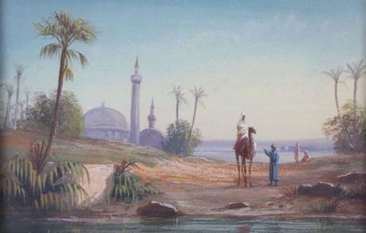 null Ecole orientaliste du XIXème siècle.

Paysages orientalistes, la Turquie.

Paire...