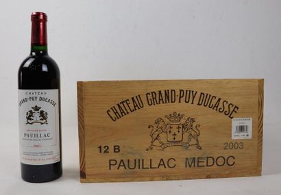 null CHATEAU GRAND PUY DUCASSE.

Vintage : 2003.

12 bottles, CBO.

Coming from a...