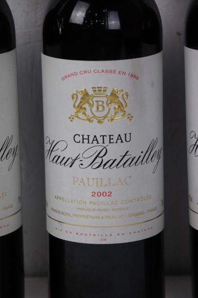 null CHATEAU HAUT BATAILLEY.

Vintage: 2002.

3 bottles.

Coming from a good air-conditioned...