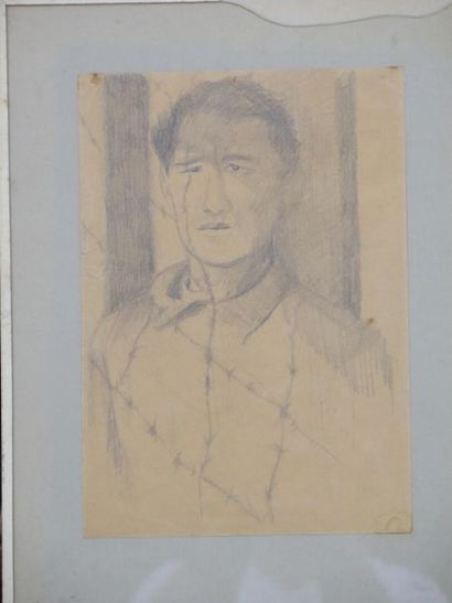 ALFRED GASPART (1900-1993) Alfred GASPART (1900-1993).

Autoportrait, stalag VIIA.

Dessin...