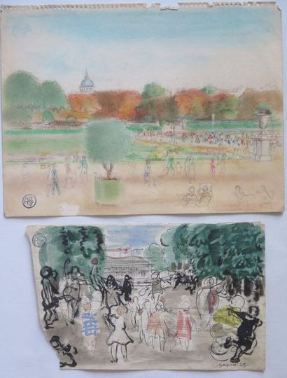 ALFRED GASPART (1900-1993) Alfred GASPART (1900-1993).

Le jardin du Luxembourg.

Encre...