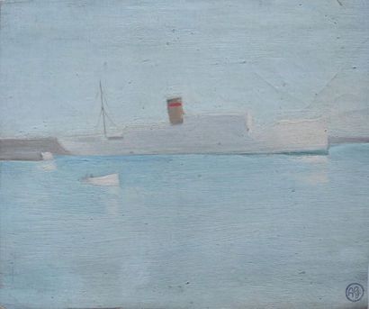 ALFRED GASPART (1900-1993) Alfred GASPART (1900-1993).

Le bateau.

Huile sur toile,...