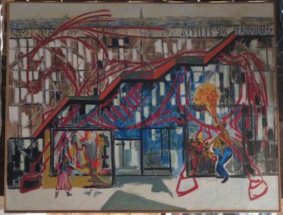 Laurent JARDON.
Beaubourg, 1988.
Oil on canvas,...