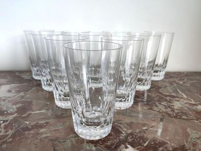 null BACCARAT. 

10 verres à orangeade en cristal taillé.

H_12,8 cm
