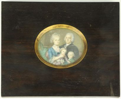 null Ecole française du XVIIIème siècle.

Portrait de famille.

Miniature sur ivoire.

H_5...