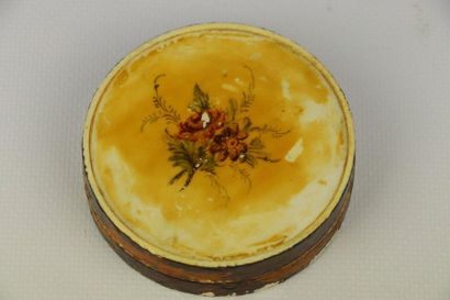 null Ivory box decorated in Martin varnish with floral rocaille cartridges.

18th...