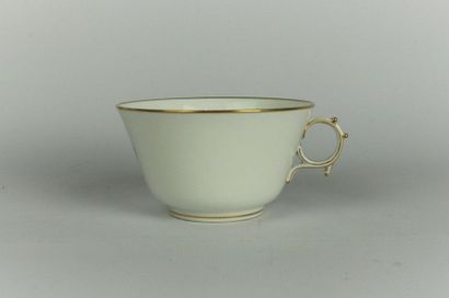null SEVRES.

Tea and coffee service part made of white and gold porcelain, triple...
