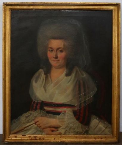 null Ecole française du XVIIIème siècle, vers 1780.

Portraits d'un couple.

Deux...