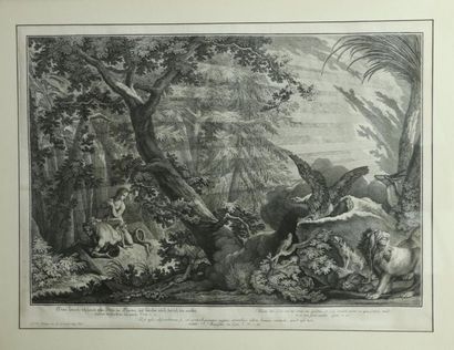 null Johann Elias RIDINGER (1698 - 1767) 

Adam et Eve.

Suite de huit gravures en...