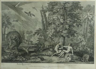 null Johann Elias RIDINGER (1698 - 1767) 

Adam and Eve.

A series of eight black...