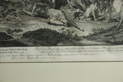 null Johann Elias RIDINGER (1698 - 1767) 

Adam et Eve.

Suite de huit gravures en...