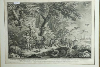 null Johann Elias RIDINGER (1698 - 1767) 

Adam and Eve.

A series of eight black...