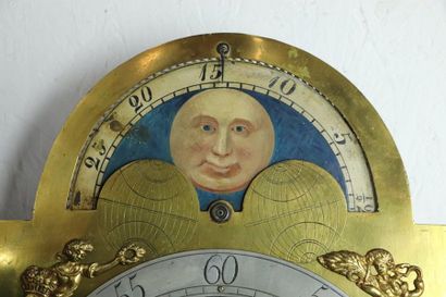 null Wooden floor clock in lacquered and gilded wood.

The moon phase movement signed...