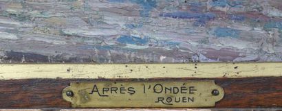 null Adrien SEGERS (1876-1950).

Après l'ondée, Rouen, la place Barthélémy et le...