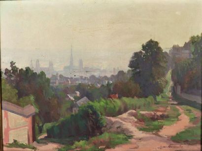 null Jean ARNAVIELLE (1881 - 1961).

View of Rouen from the heights of the city.

Oil...