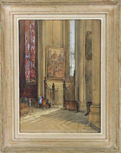 null Marie-Joseph Pierre Martin (1890 - ?).

The interior of Notre Dame d'Amiens...