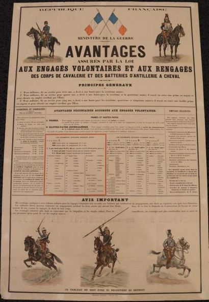Recruitment poster for the French army cavalry...