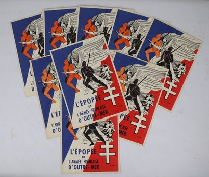 null SUBJECTS. 

Ten placards from the epic French Overseas Army.

H_27.5 cm W_19...
