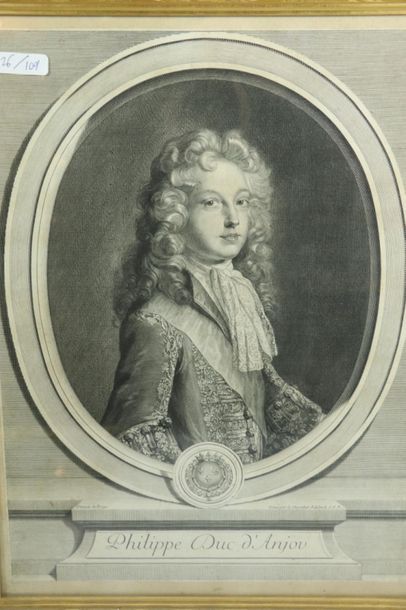 null François de TROY (1645-1730), engraved by Le Chevalier Edelinck.

Louis of France,...