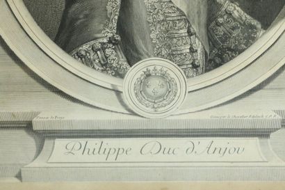 null François de TROY (1645-1730), engraved by Le Chevalier Edelinck.

Louis of France,...
