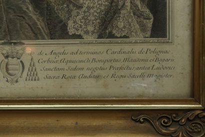 null Hyacinthe RIGAUD (1659-1743), gravé par François Chereau.

Portrait du Cardinal...