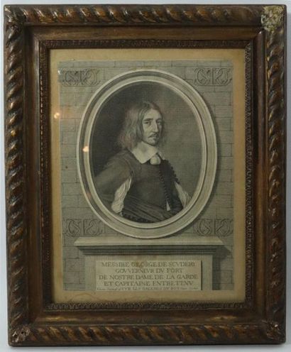 null Robert NANTEUIL (1623-1678).

Portrait de Georges de Scudéry, Gouverneur du...