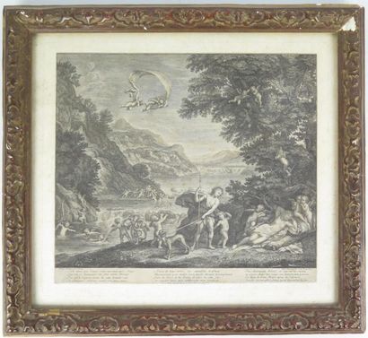 null Benoit AUDRAN (1661-1721), after Albane.

Adonis drives near Venus by love,...