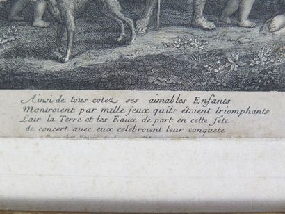 null Benoit AUDRAN (1661-1721), d'après l'Albane.

Adonis conduit près de Venus par...