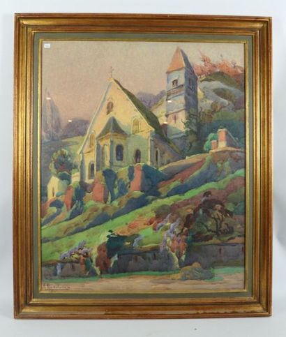 null Hippolyte MADELAINE (1871-1966).

Chapelle en Côte d'Or.

Aquarelle, signée...