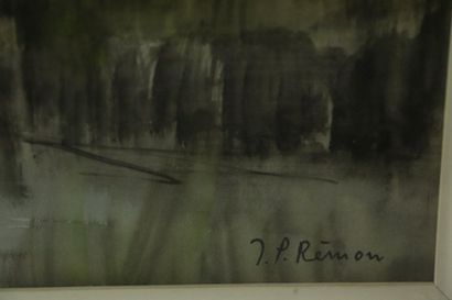 null Jean-Pierre REMON (né en 1928).

Le canal.

Gouache et aquarelle sur papier,...
