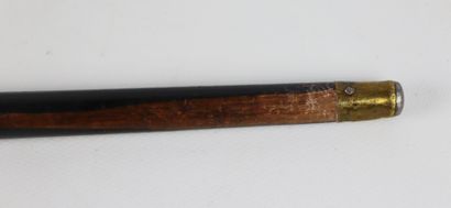 null Canne en bois exotique sculpté, le fût gravé MADAGASCAR MCMIV pour 1904.

Pommeau...