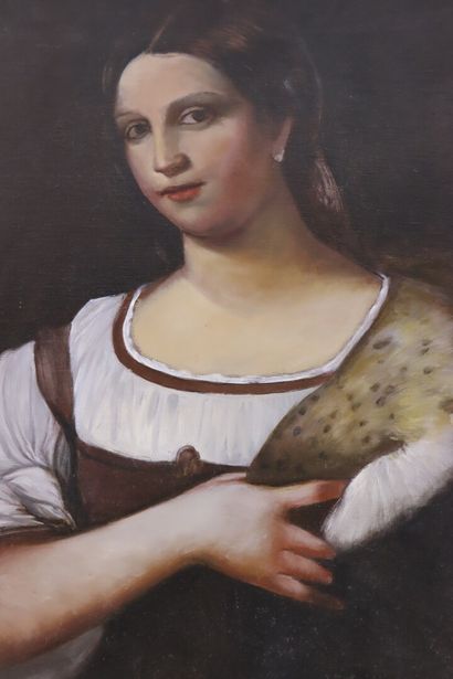 null Sebastiano LUCIANI (1485-1547), d'après.

Portrait de femme.

Huile sur toile...