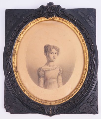 null Ecole française du XIXème siècle.

Portrait de jeune fille.

Dessin au crayon.

H_21.5...