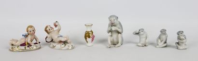 null CAPODIMONTE.

Paire de statuettes en porcelaine polychrome figurant des anges.

L_6,5...