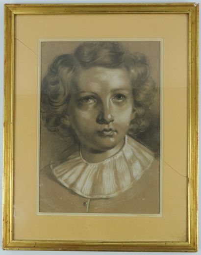 null Ecole française du XIXème siècle, MARCHAND.

Portrait d'enfant sur papier brun.

Dessin...
