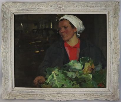 null Anatoli LEVITIN (1922-2018).

Portrait de femme russe.

Huile sur toile, signée...