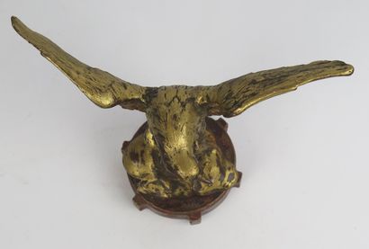 null Bouchon de radiateur en bronze doré, dit mascotte, figurant un aigle.

Début...