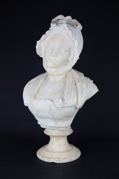 null Jean Baptiste GREUZE (1725-1805), d'après

Jeune fille au bonnet noué.

Buste...