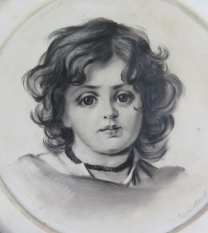 null Ecole du XIXème siècle.

Portrait de petite fille au collier.

Peinture sur...