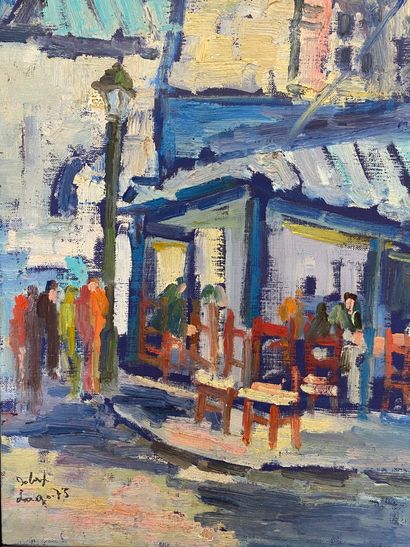 null Robert DAGO (1926-2016).

Café parisien.

Huile sur toile, signée en bas à gauche...