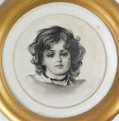 null Ecole du XIXème siècle.

Portrait de petite fille au collier.

Peinture sur...