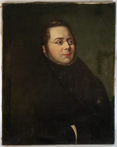 null Ecole russe du XIXème siècle.

Portrait d'homme aux lunettes, portant l'ordre...