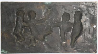 null Bas-relief en bronze

La farandole des putti.

Bronze à patine brune, marque...