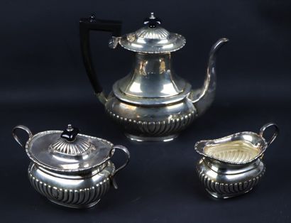 null SHEFFIELD.

Service à thé en métal argenté comprenant une théière, un sucrier...