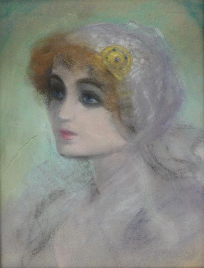 null Ecole symboliste.

Portrait de femme symboliste.

Pastel sur papier.

H_39 cm...